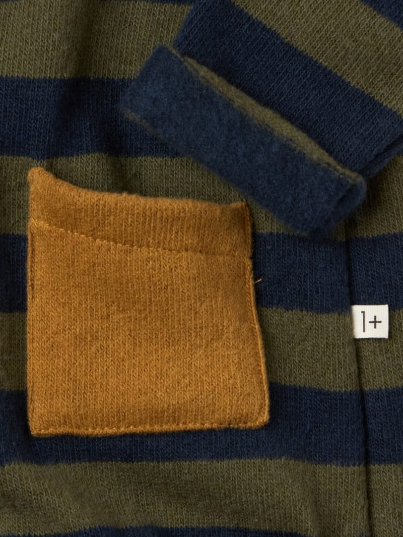 1 + IN THE FAMILY: Striped romper with pocket