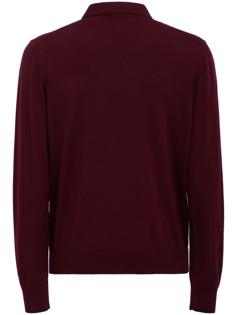 CRUNA: knitted long-sleeve polo shirt