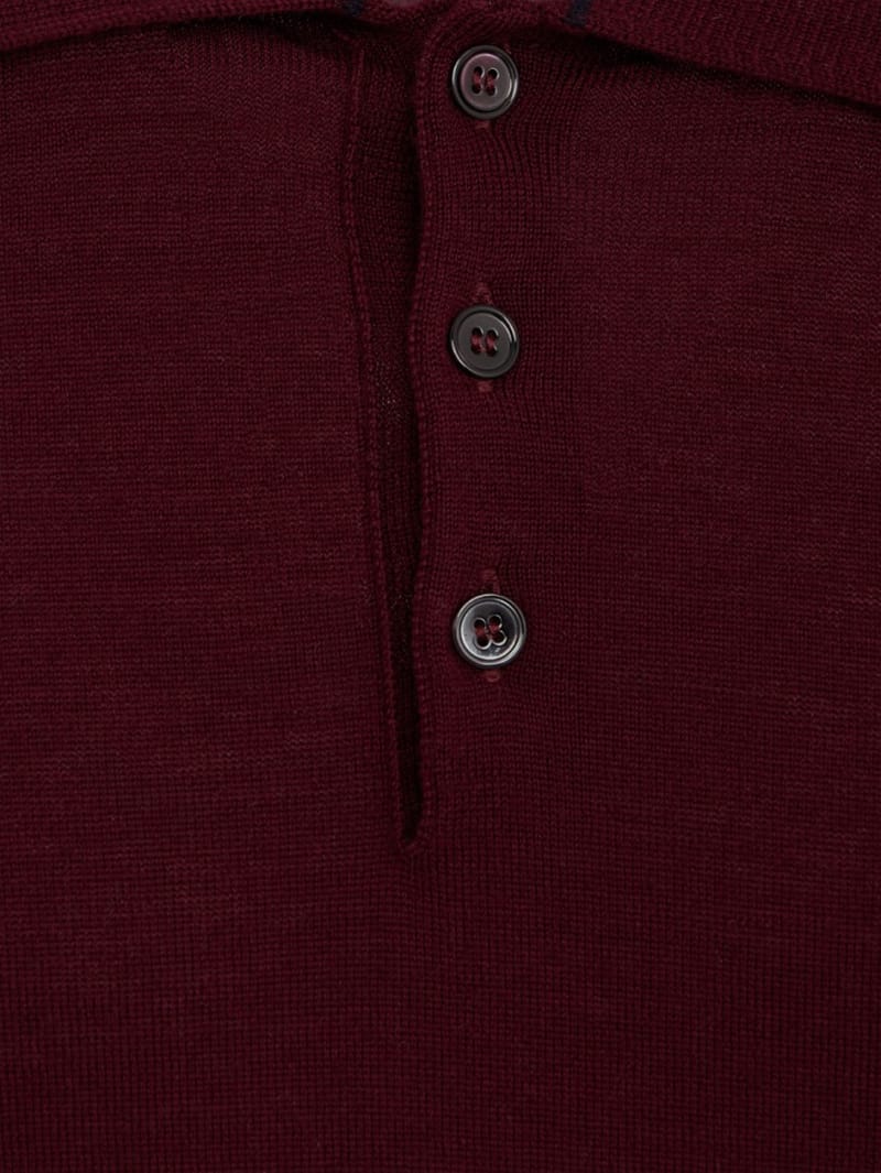 CRUNA: knitted long-sleeve polo shirt