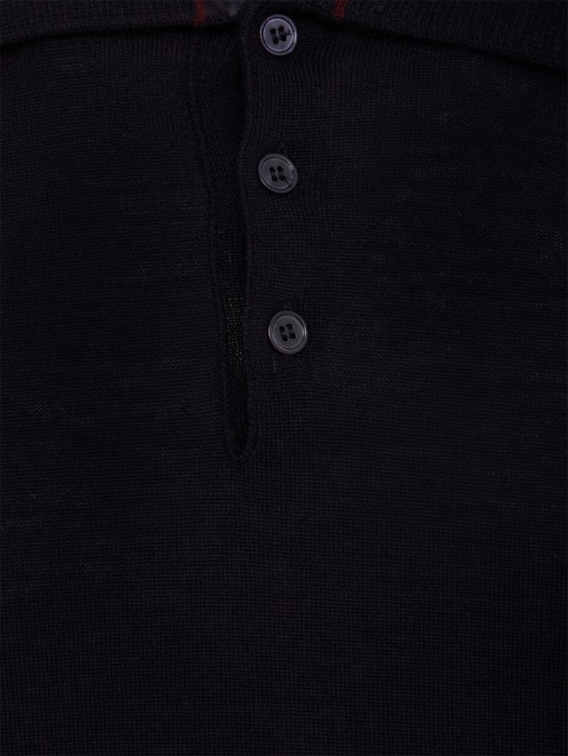 CRUNA: knitted long-sleeve polo shirt
