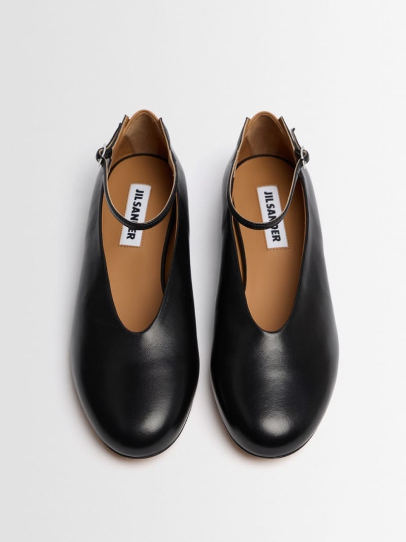 Jil Sander - Cowhide leather ballerina flats