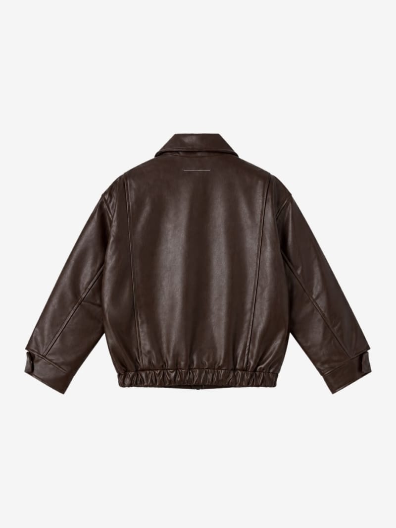 MM6 Maison Margiela: Leather jacket