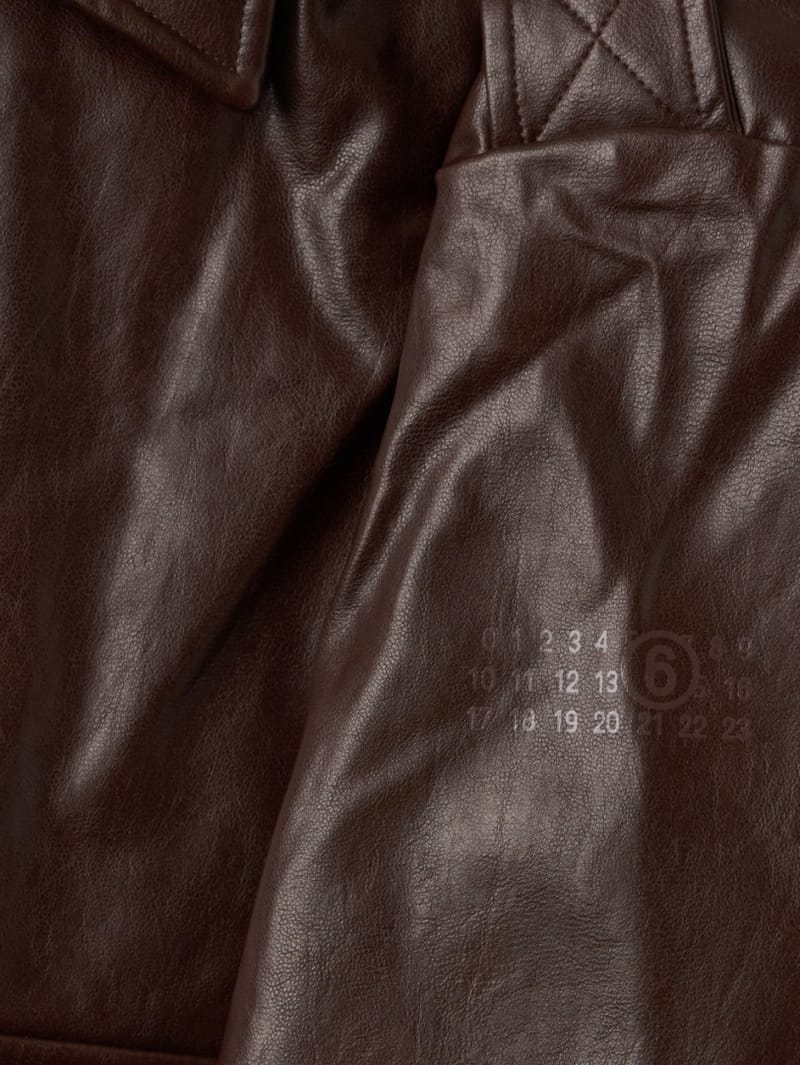 MM6 Maison Margiela: Leather jacket