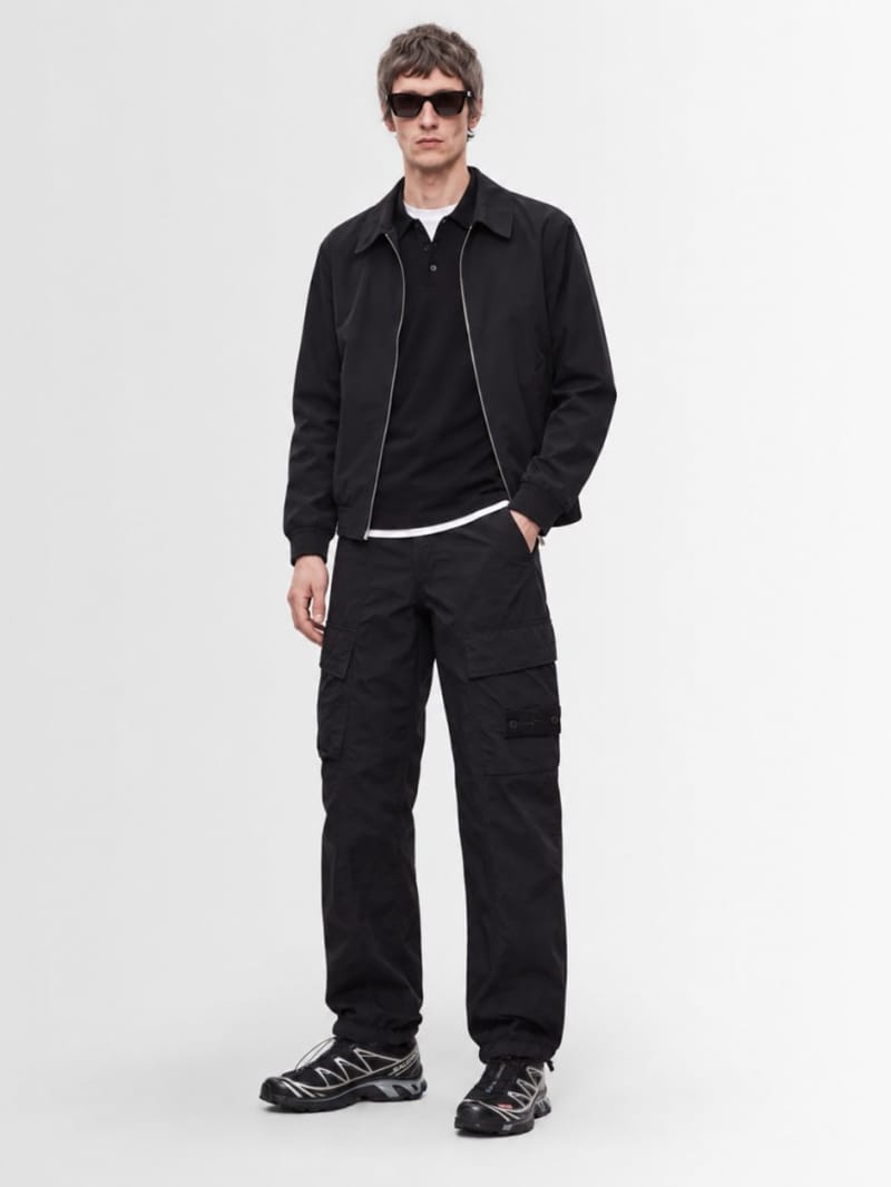 Stone Island - Logo棉质 cargo 裤