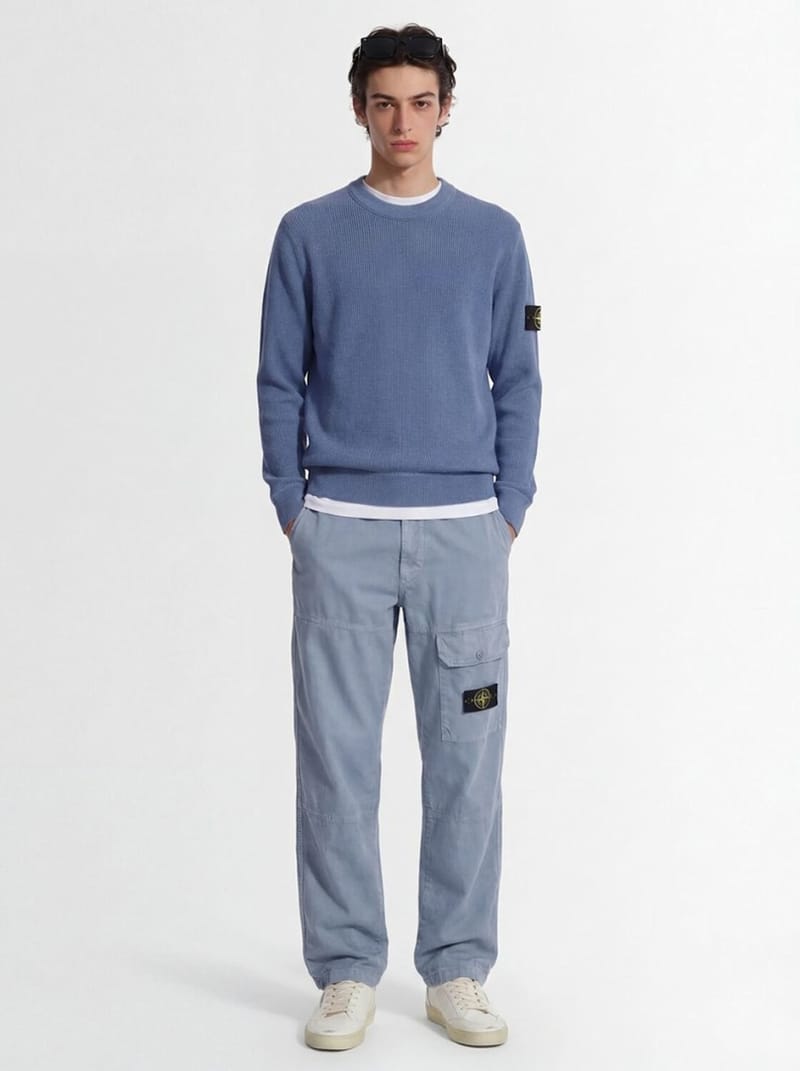 Stone Island: 带有浮雕纹理的圆领毛衣