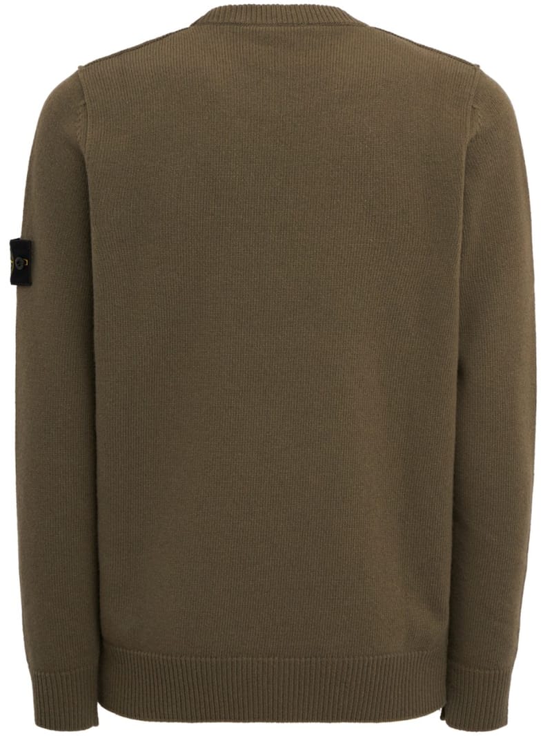 Stone Island: Logo 棉质圆领毛衣