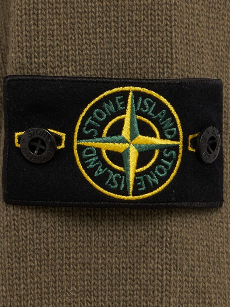 Stone Island: Logo 棉质圆领毛衣