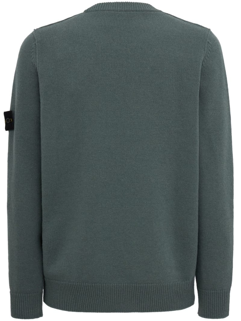 Stone Island: Logo棉质圆领毛衣