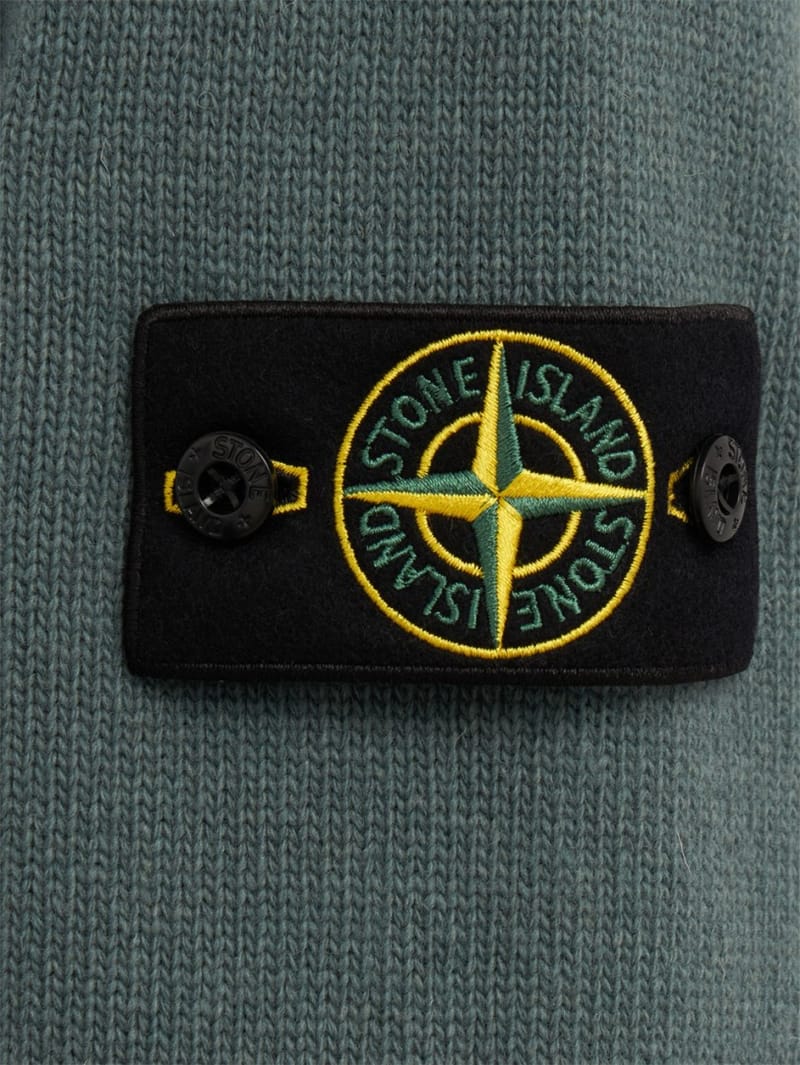 Stone Island: Logo棉质圆领毛衣
