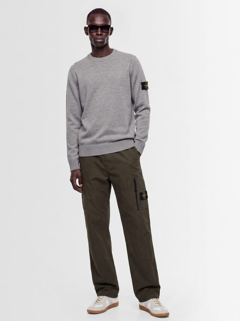 Stone Island: Logo 棉质圆领毛衣