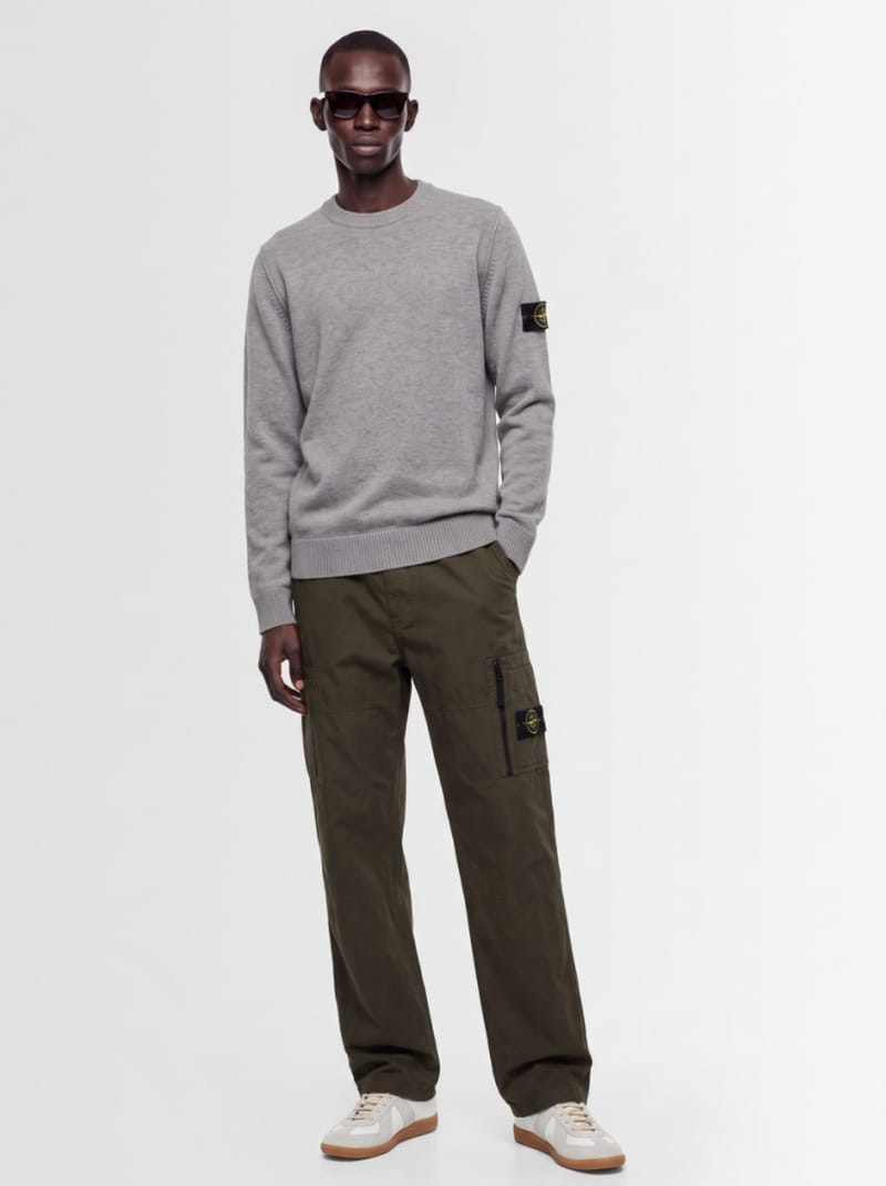 Stone Island - Logo 棉质圆领毛衣