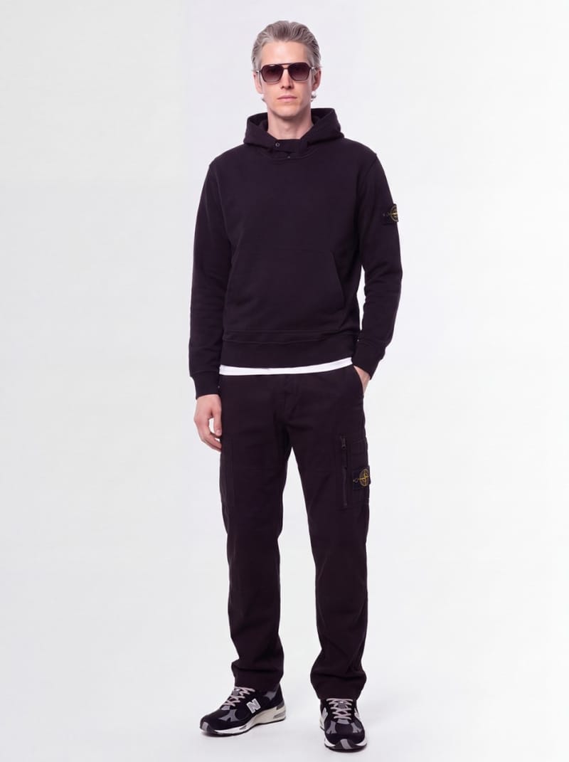Stone Island: 徽标棉质帽衫