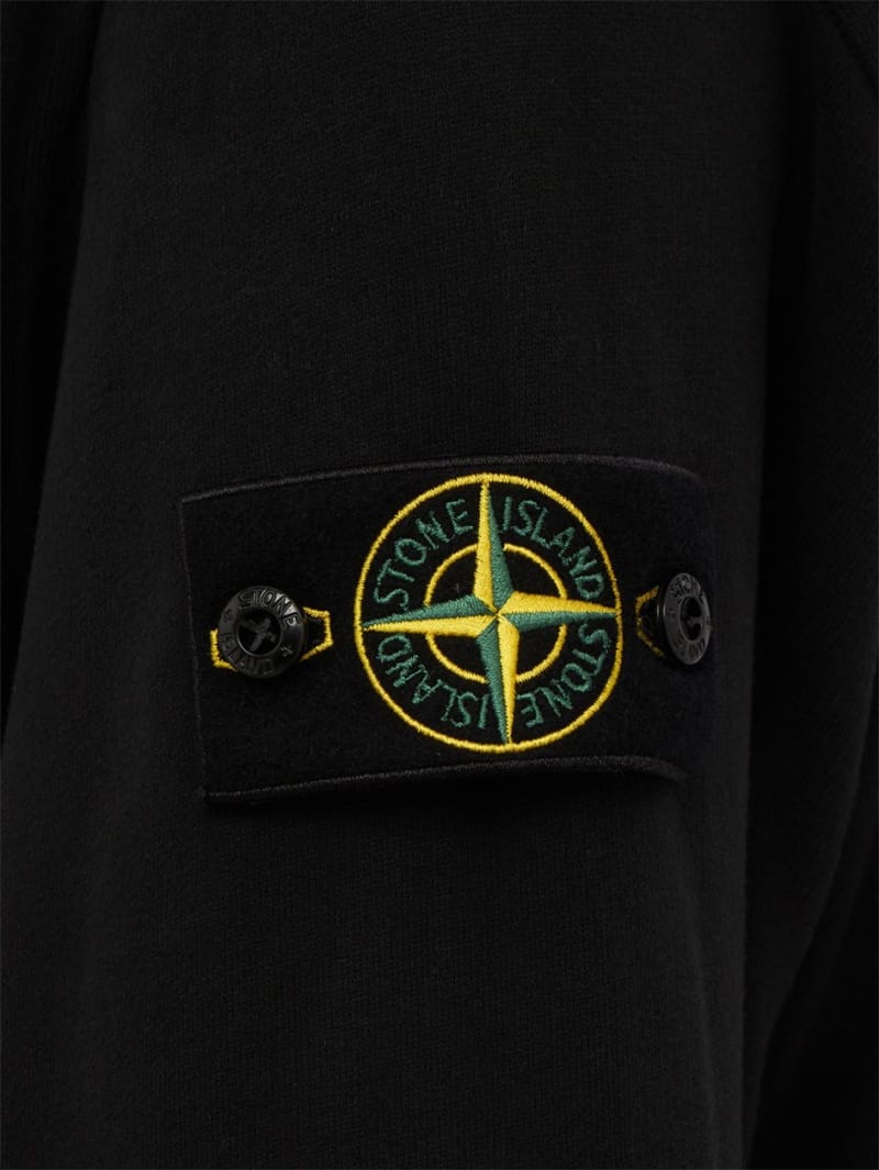 Stone Island: 徽标棉质帽衫