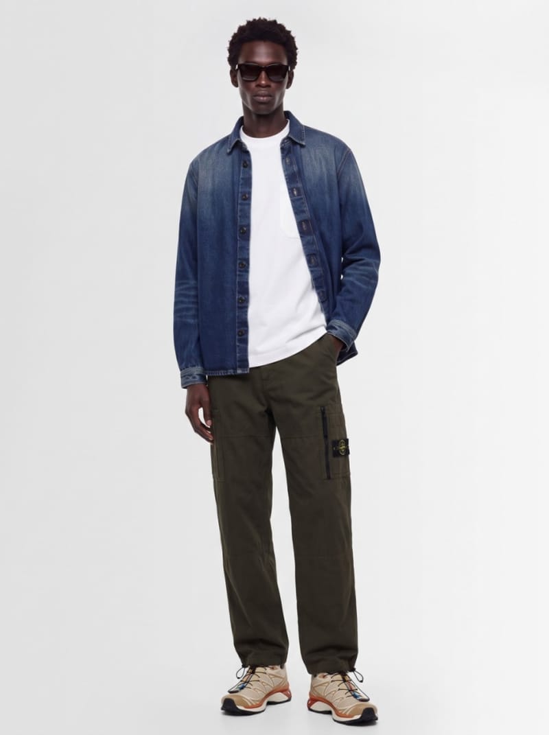 Stone Island - 标志棉质常规裤