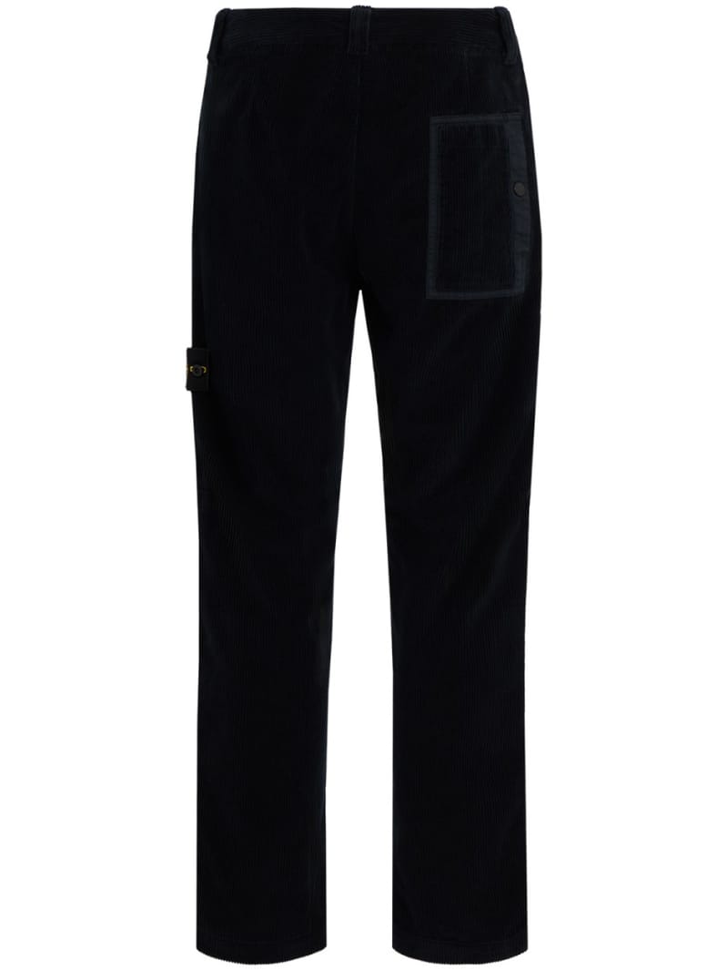 Stone Island: Logo cotton slim pants