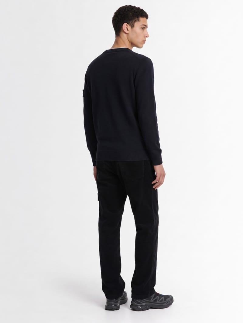 Stone Island: Logo cotton slim pants