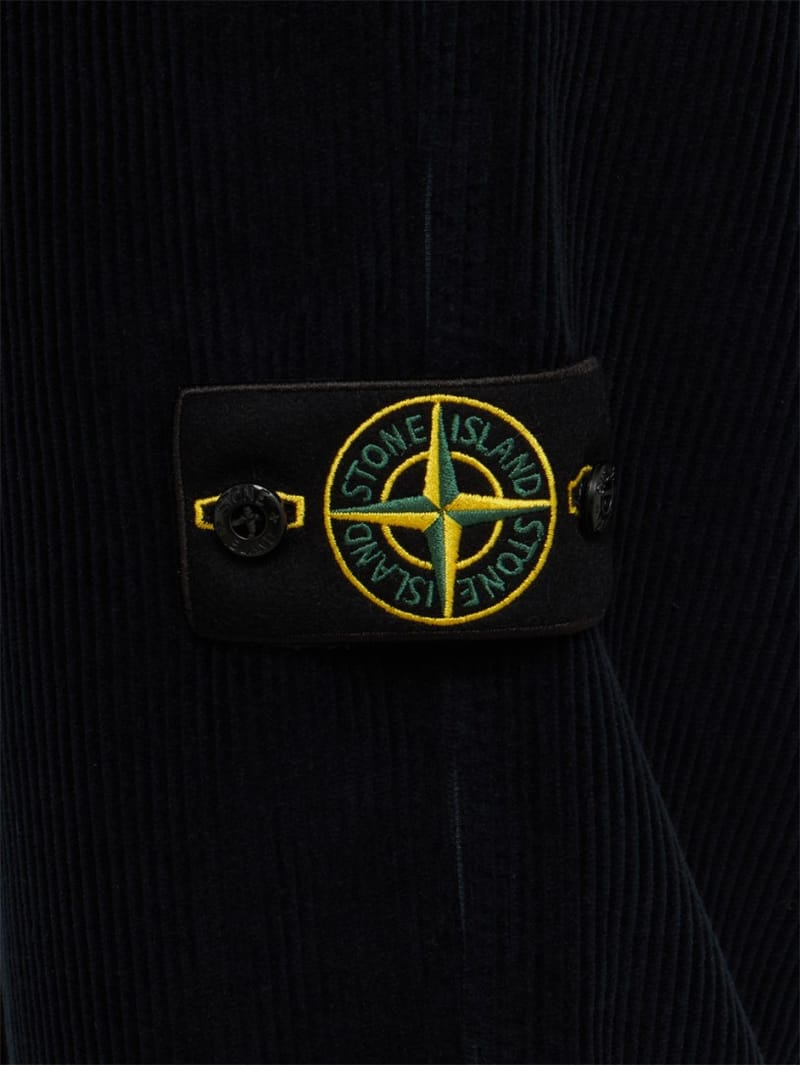 Stone Island: Logo cotton slim pants