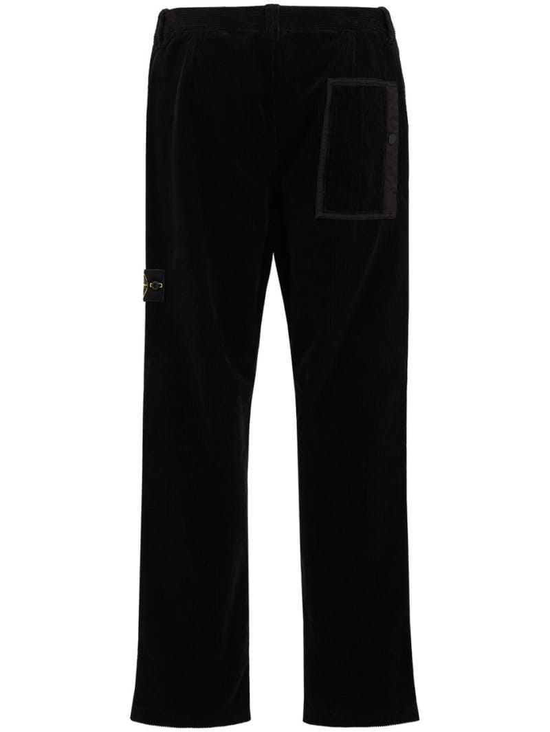 Stone Island: Logo cotton slim pants