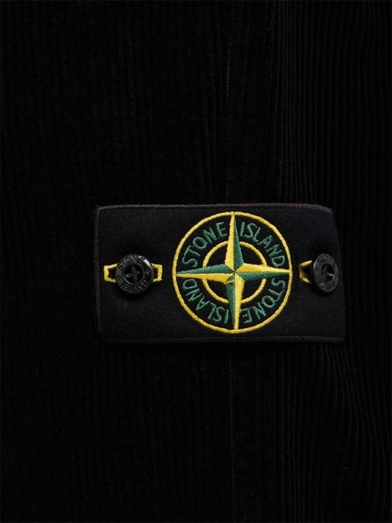 Stone Island: Logo cotton slim pants