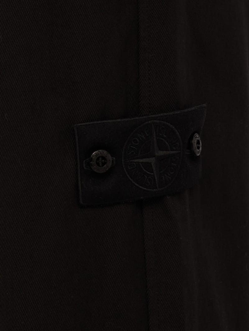 Stone Island: Logo cotton slim pants
