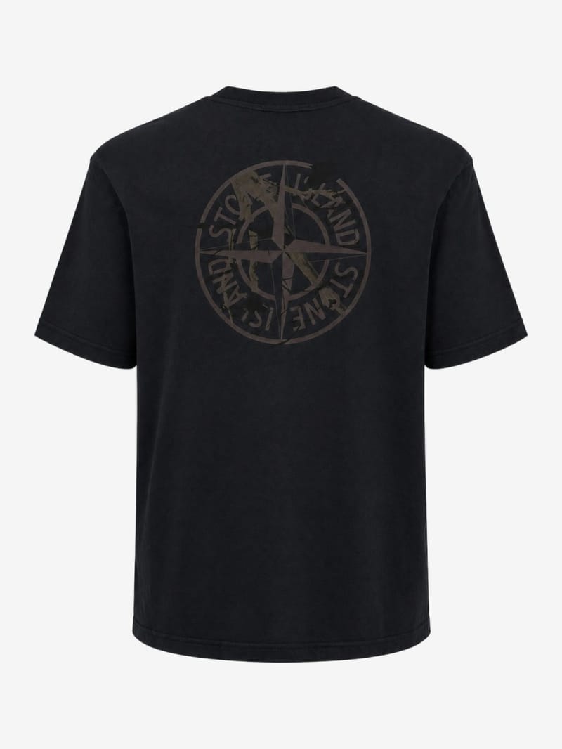 Stone Island: Logo cotton t-shirt