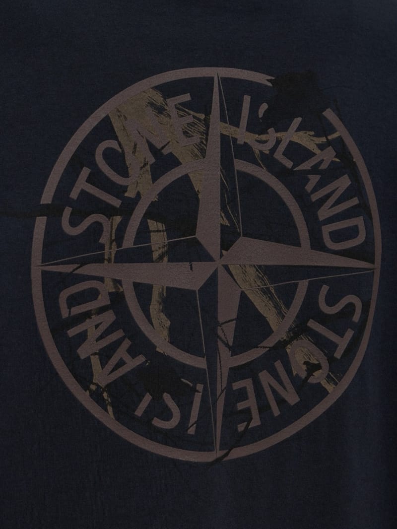Stone Island: Logo cotton t-shirt