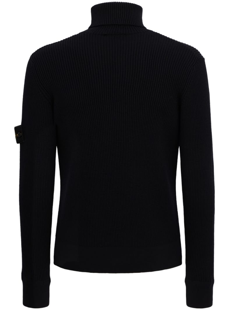 Stone Island: Logo cotton turtleneck sweater