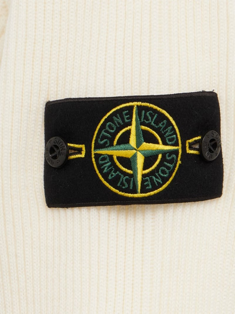 Stone Island: Logo cotton turtle neck sweater