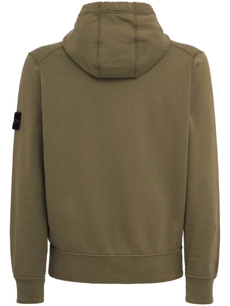 Stone Island: 棉质拉链帽衫