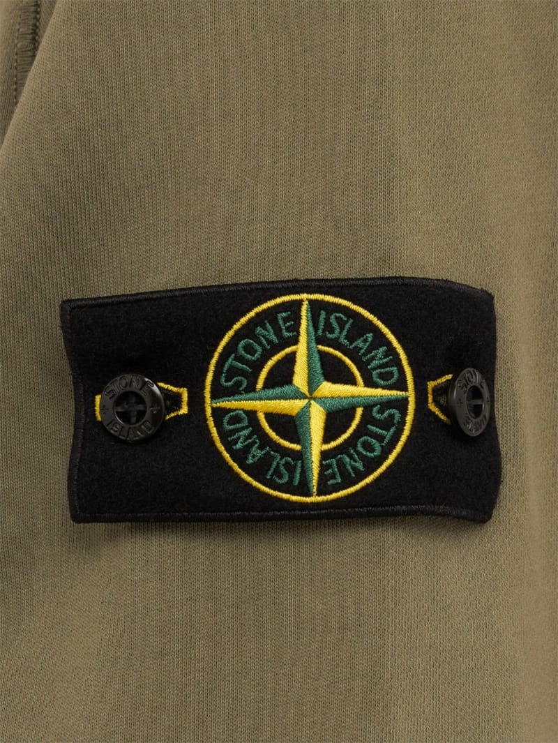 Stone Island: 棉质拉链帽衫