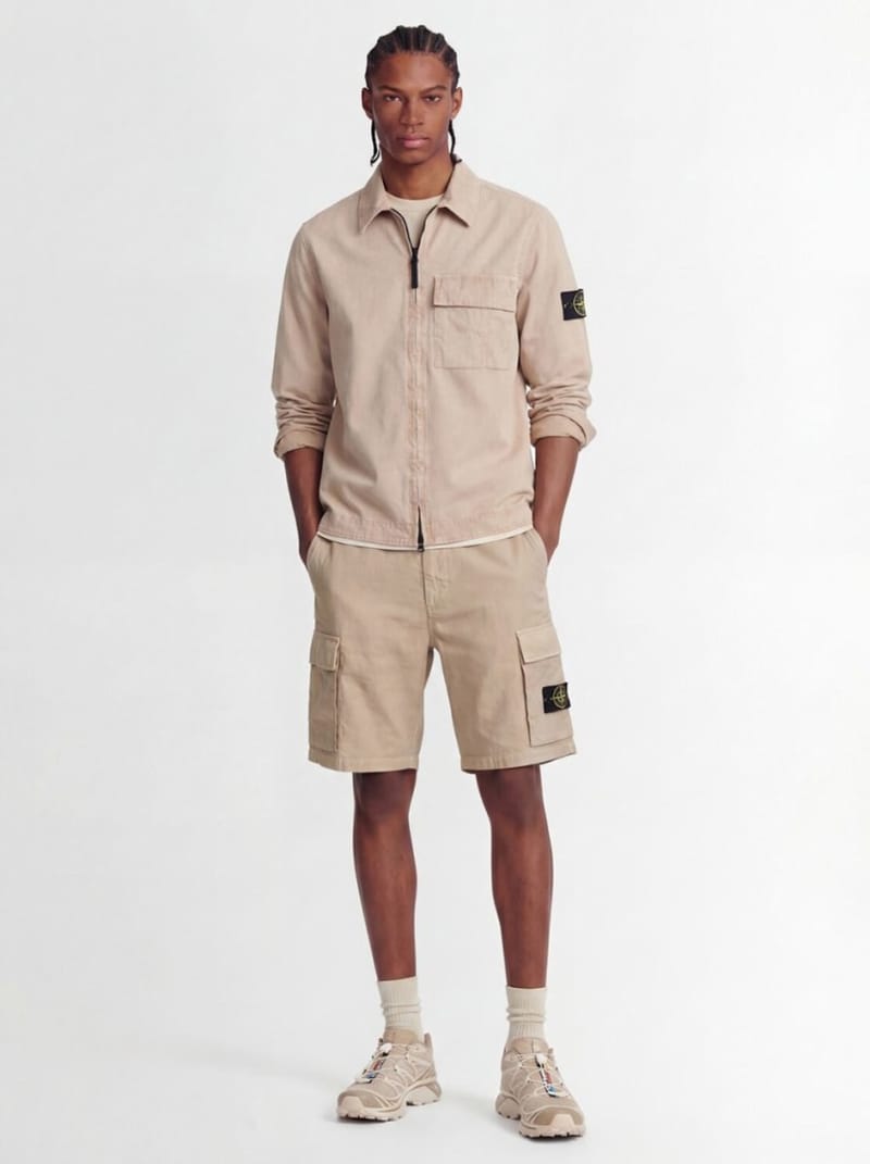 Stone Island - Logo 短袖拉链衫