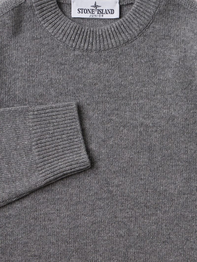 Stone Island Junior: Crewneck sweater with badge