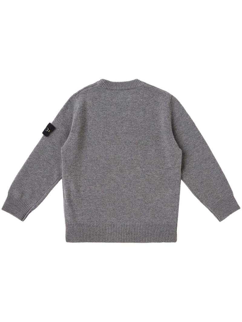 Stone Island Junior: Crewneck sweater with badge
