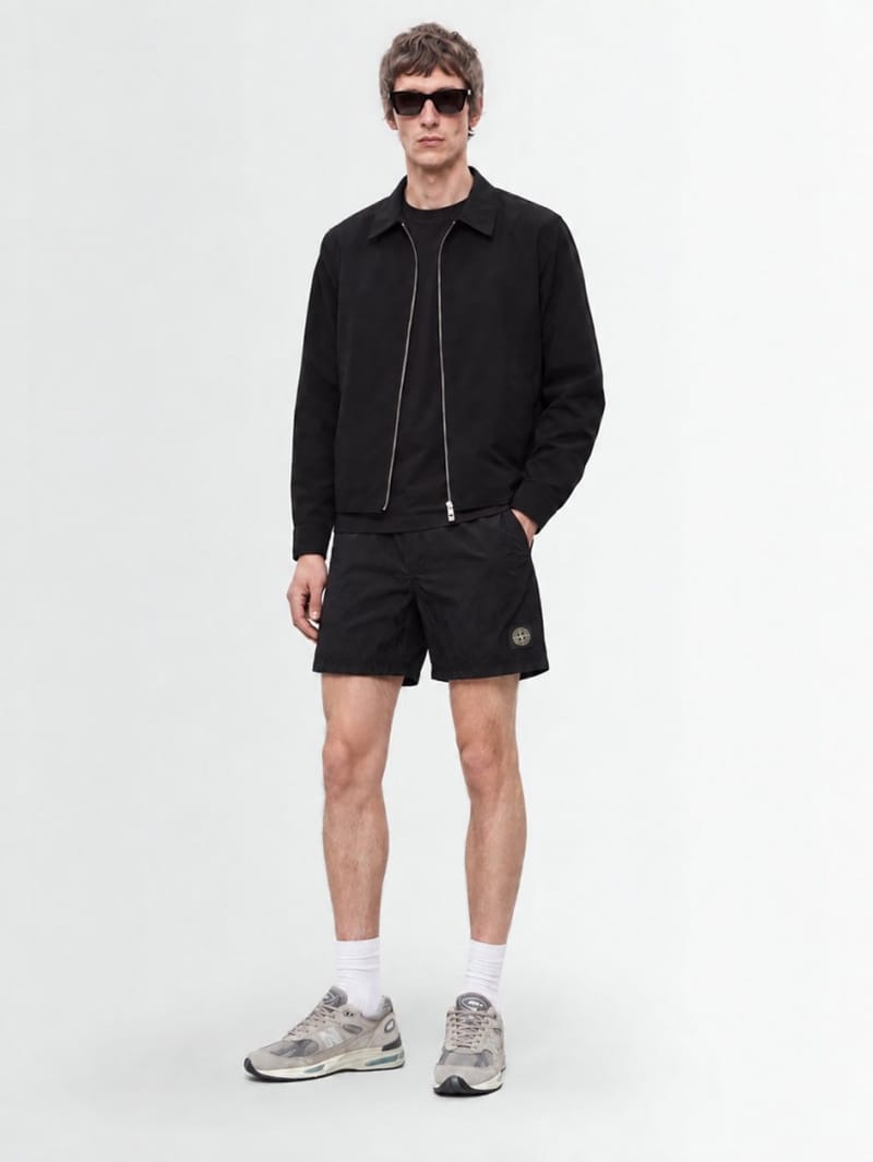 Stone Island: 徽章短裤