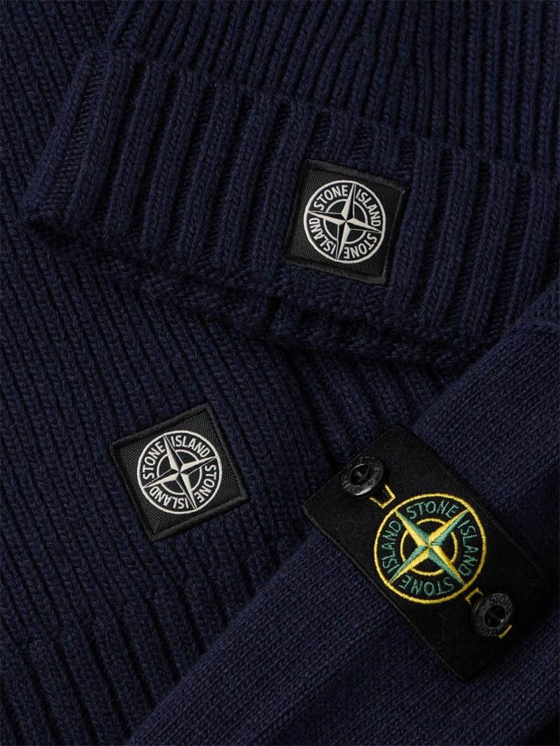 Stone Island Junior: 围巾、帽子和开衫套装