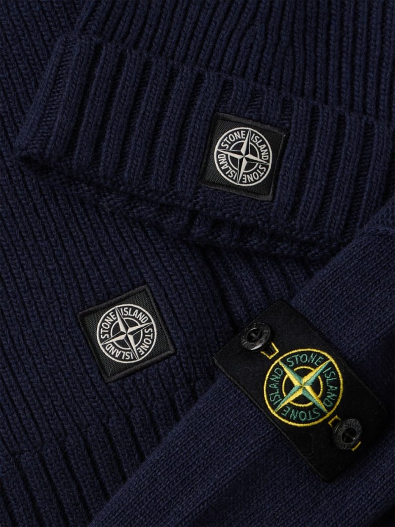 Stone Island Junior - 围巾、帽子和开衫套装