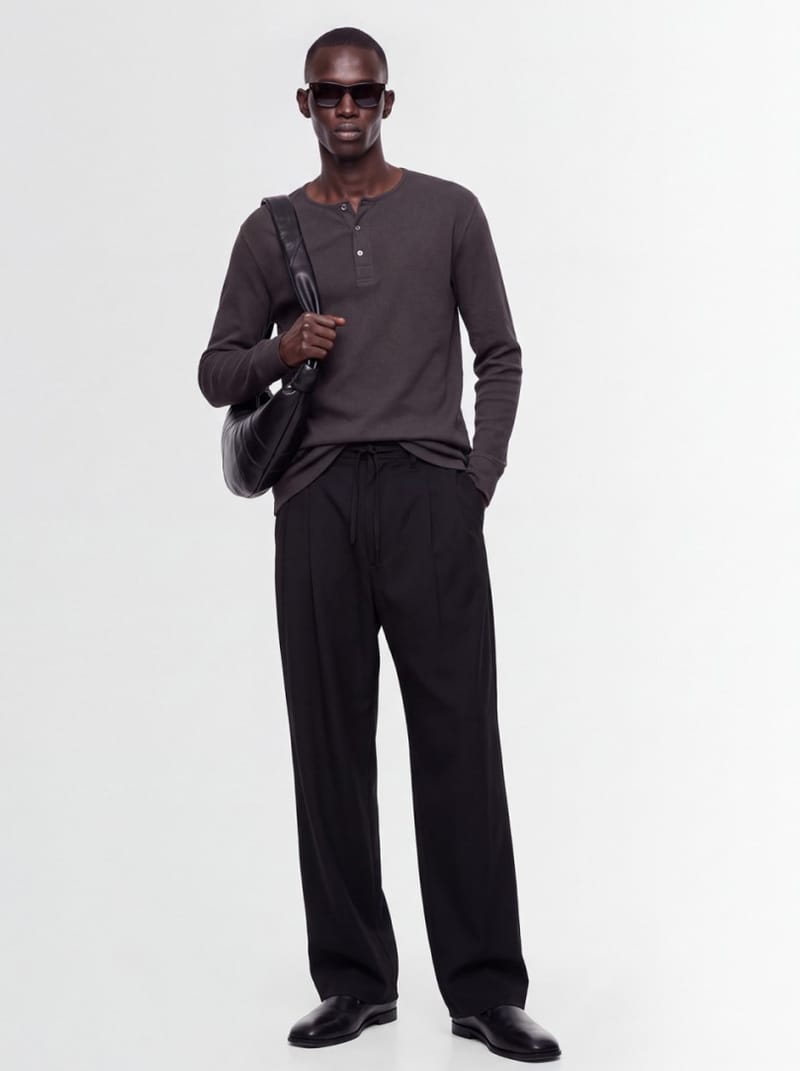 Lemaire: Ribbed cotton and linen-blend henley