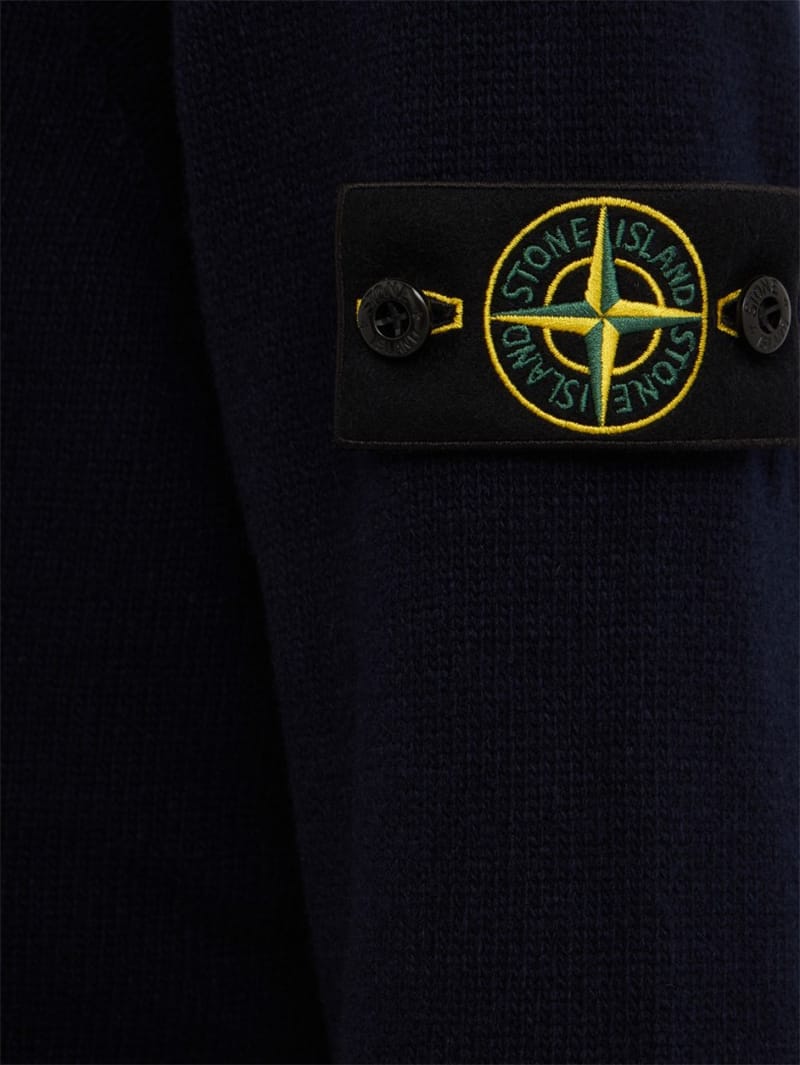 Stone Island: 带立体缝线的棉质圆领毛衣