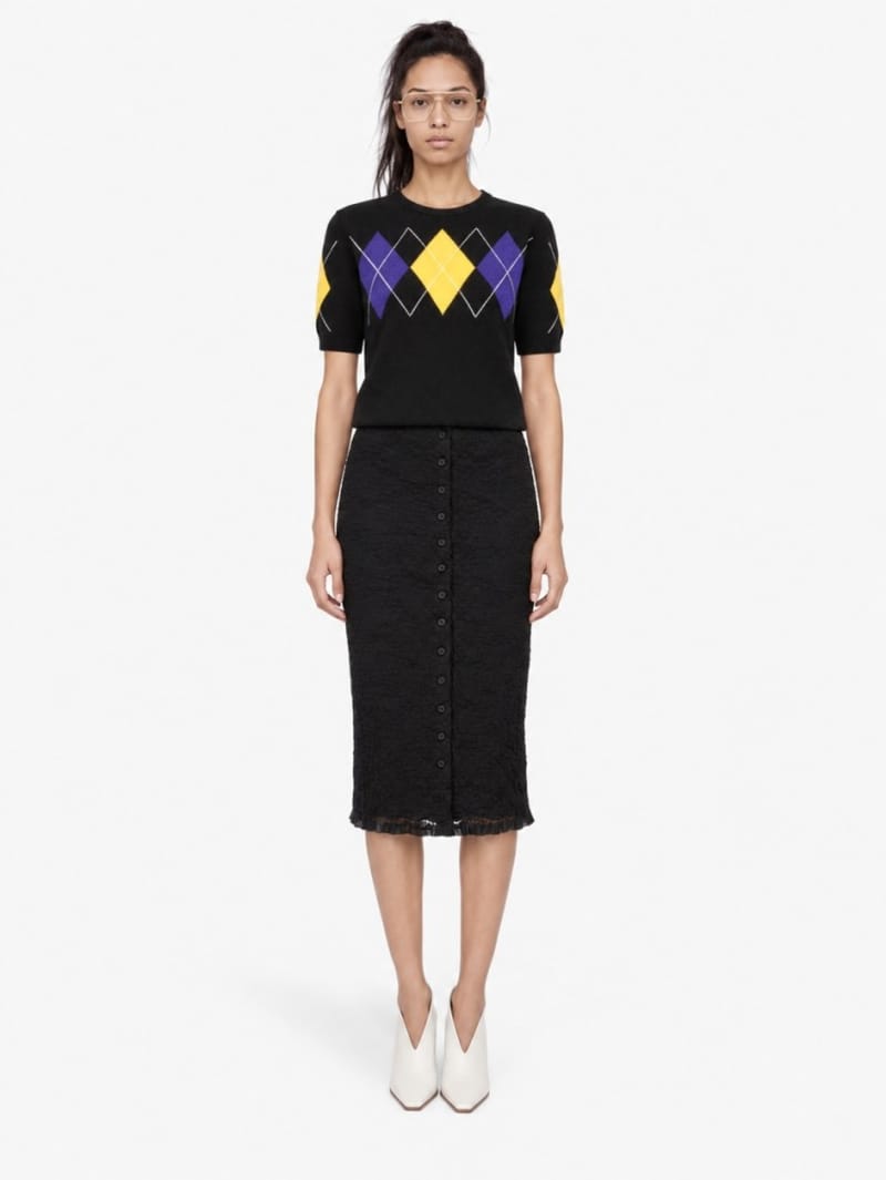 MSGM: Maglione a maniche corte a rombi