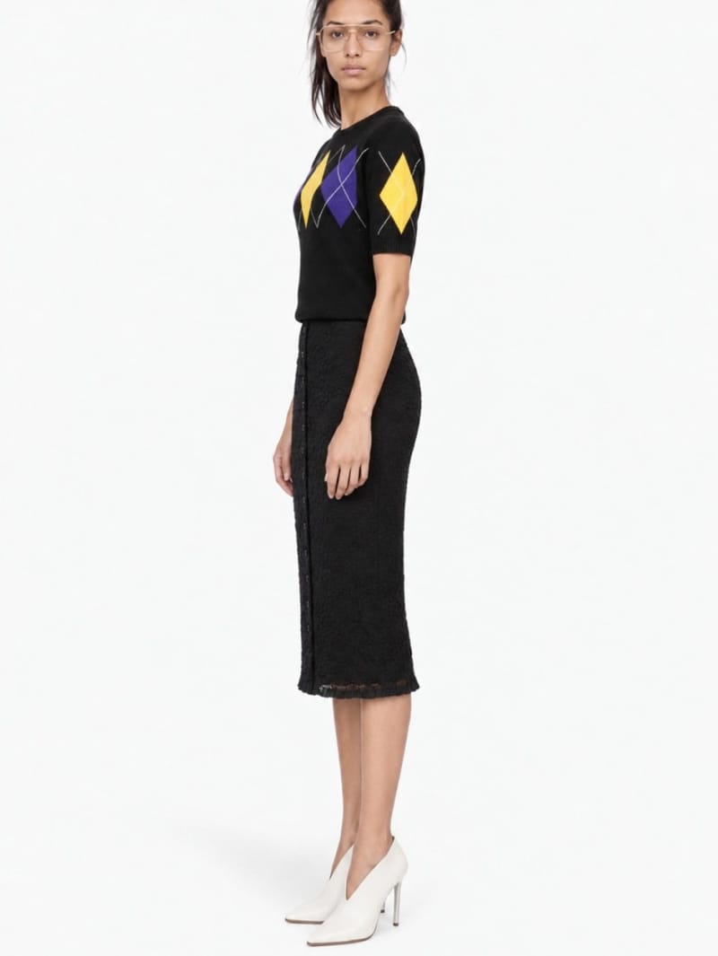 MSGM: Maglione a maniche corte a rombi