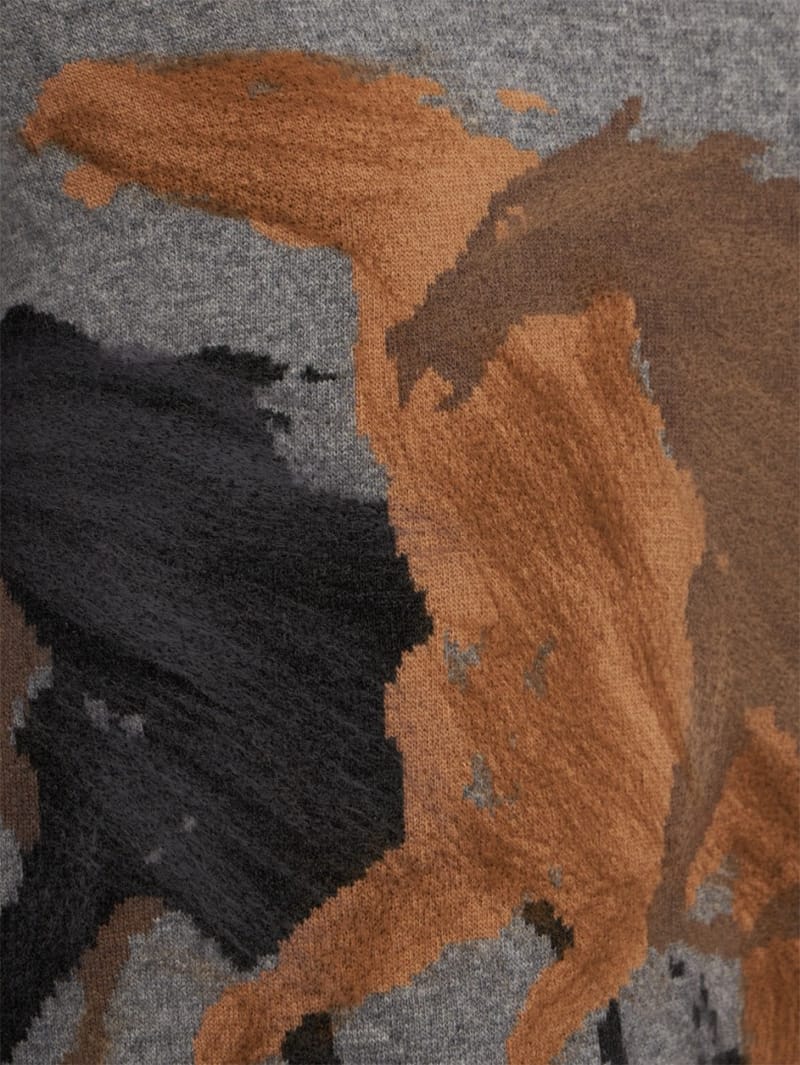 Stella McCartney: Maglione cavalli in corsa in lana vergine