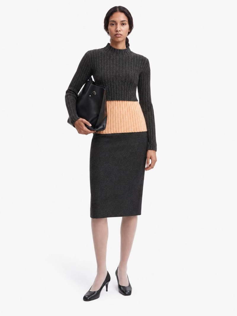 Jil Sander: Maglione in lana a doppio strato