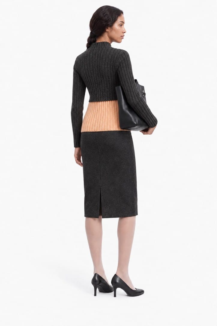Jil Sander: Maglione in lana a doppio strato