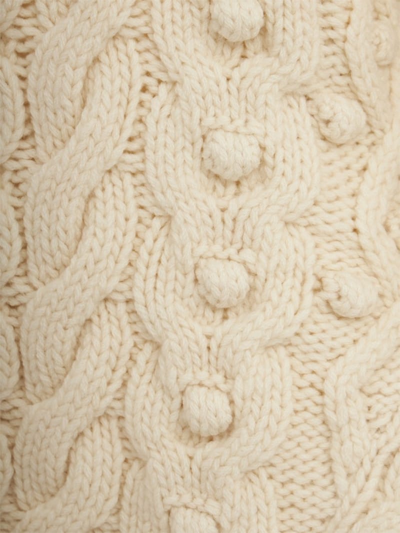 Stella McCartney: Jersey de lana con peplum de punto trenzado Bobble