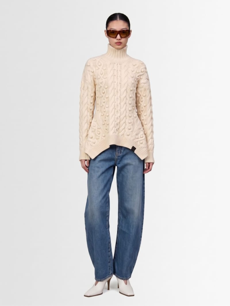 Stella McCartney - 毛绒线圈针织羊毛 peplum 套头衫