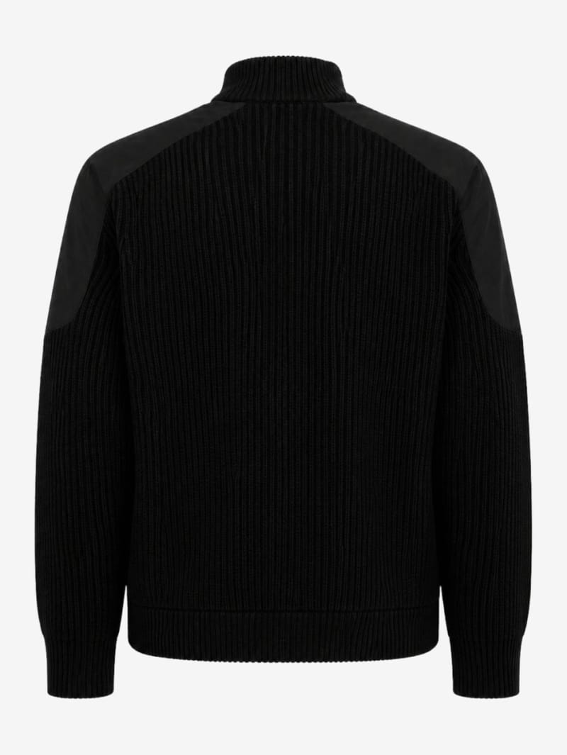 Moose Knuckles: Magnus hybrid wool blend knit jacket