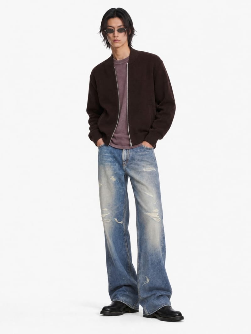 DIANA STUDIO - Merino wool bomber jacket with zip closure