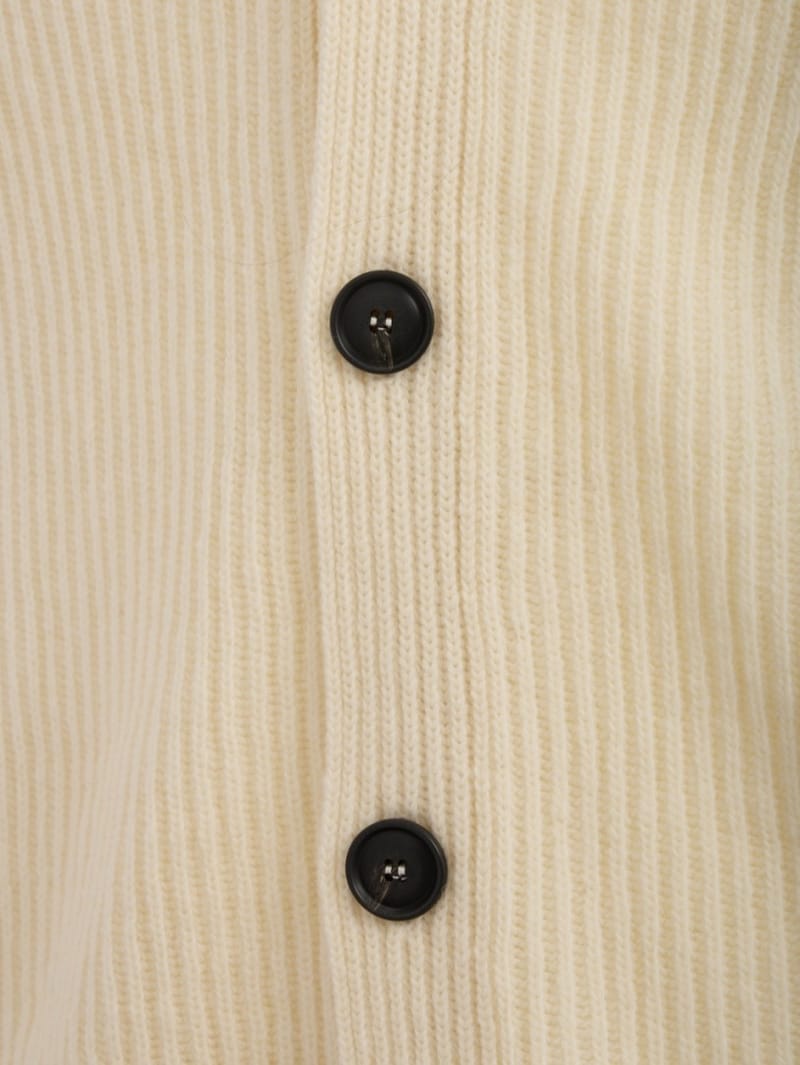 DIANA STUDIO: Cardigan en laine mérinos tricoté