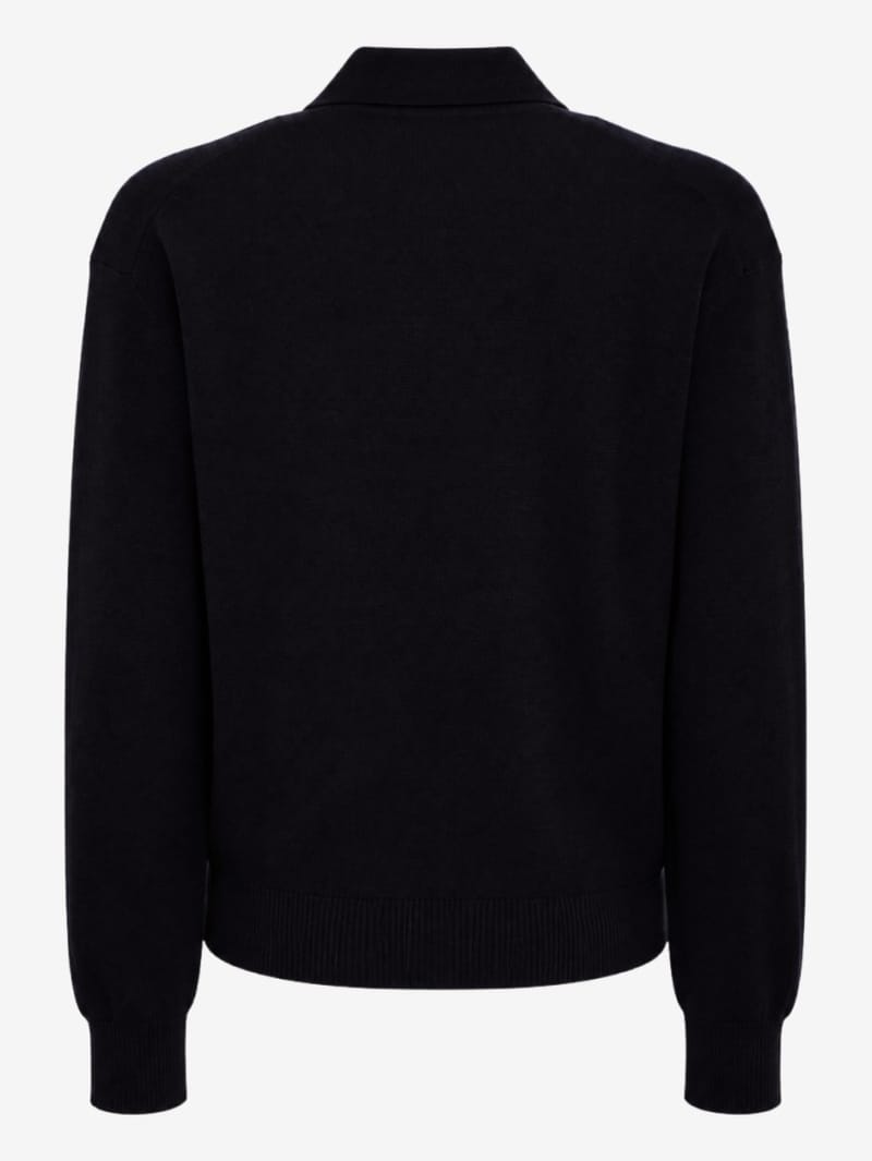 DIANA STUDIO: Merino wool knit polo with zip closure