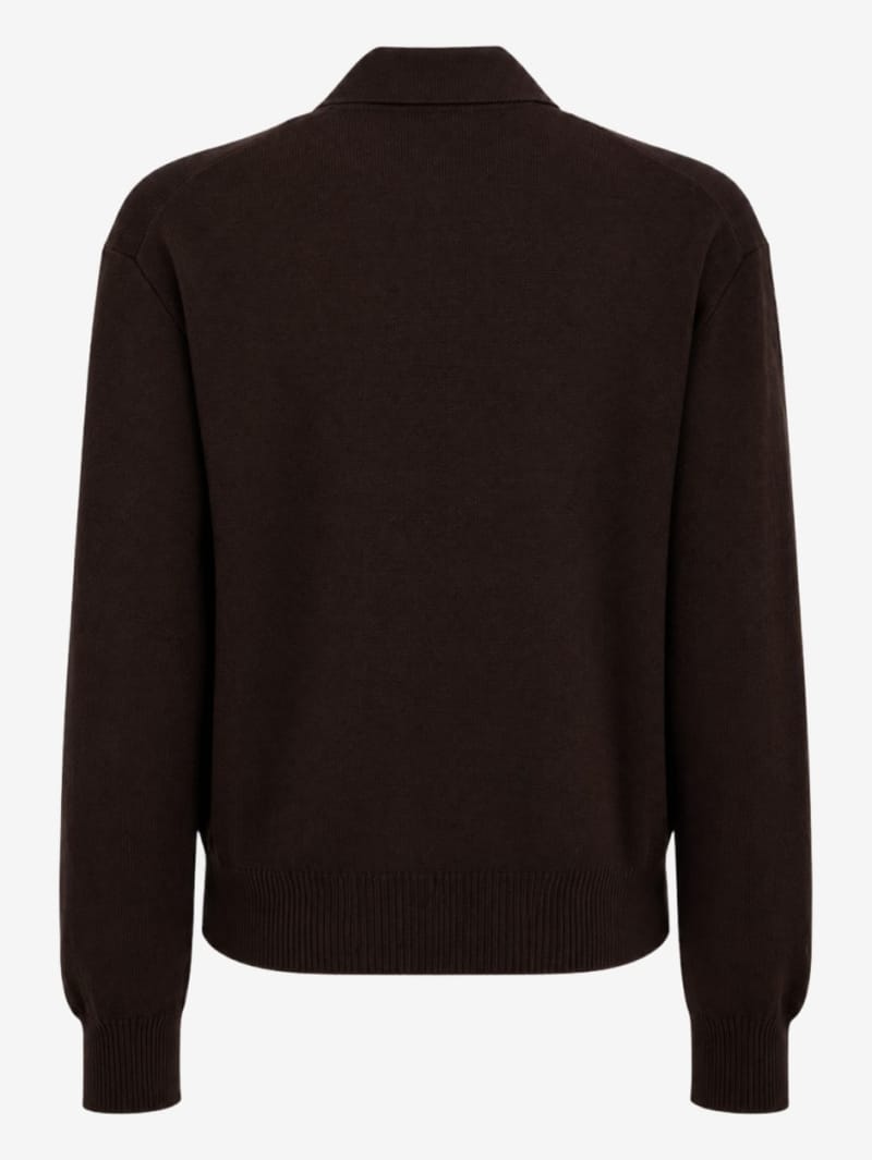 DIANA STUDIO: Merino wool knit polo with zip closure